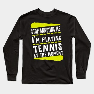 Tennis tennis racket backhand serve Long Sleeve T-Shirt